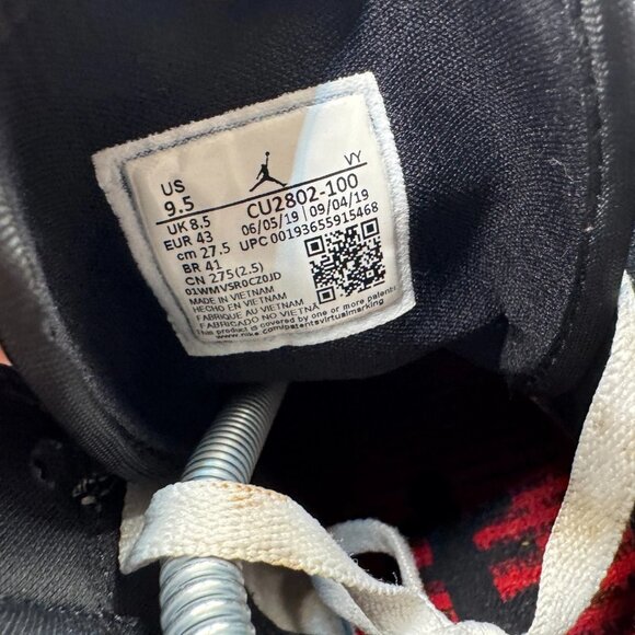 Size 9.5 Nike Air Jordan 1 Mid x Facetasm Fearless White Mens Shoes‎ CU2802-100 - Picture 9 of 11